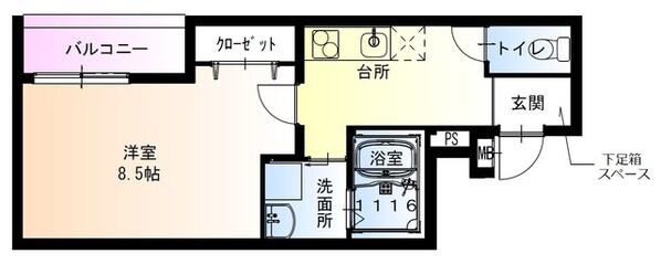 西三荘駅 徒歩5分 3階の物件間取画像